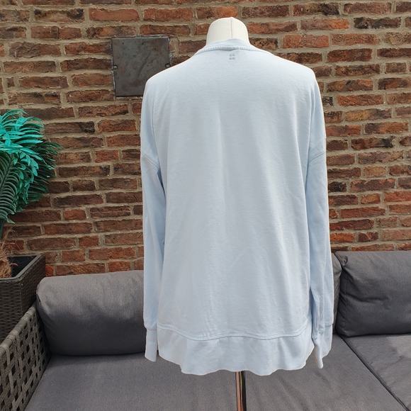 Sweaty Betty Sweatshirt Side Split Light Blue Small Oversize Relaxed - Picture 4 of 16